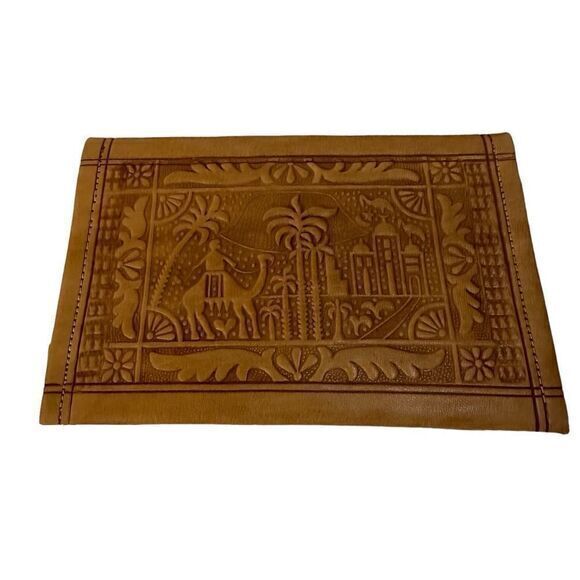 Moroccan Hand Embossed‎ Leather Wallet/Billfold - Picture 2 of 13